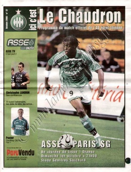 2006-10-01  Saint Etienne-PSG (8è L1, Le Chaudron N°37)