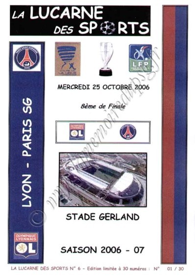 2006-10-25  Lyon-PSG (16ème Finale CL, La lucarne des sports N°6)