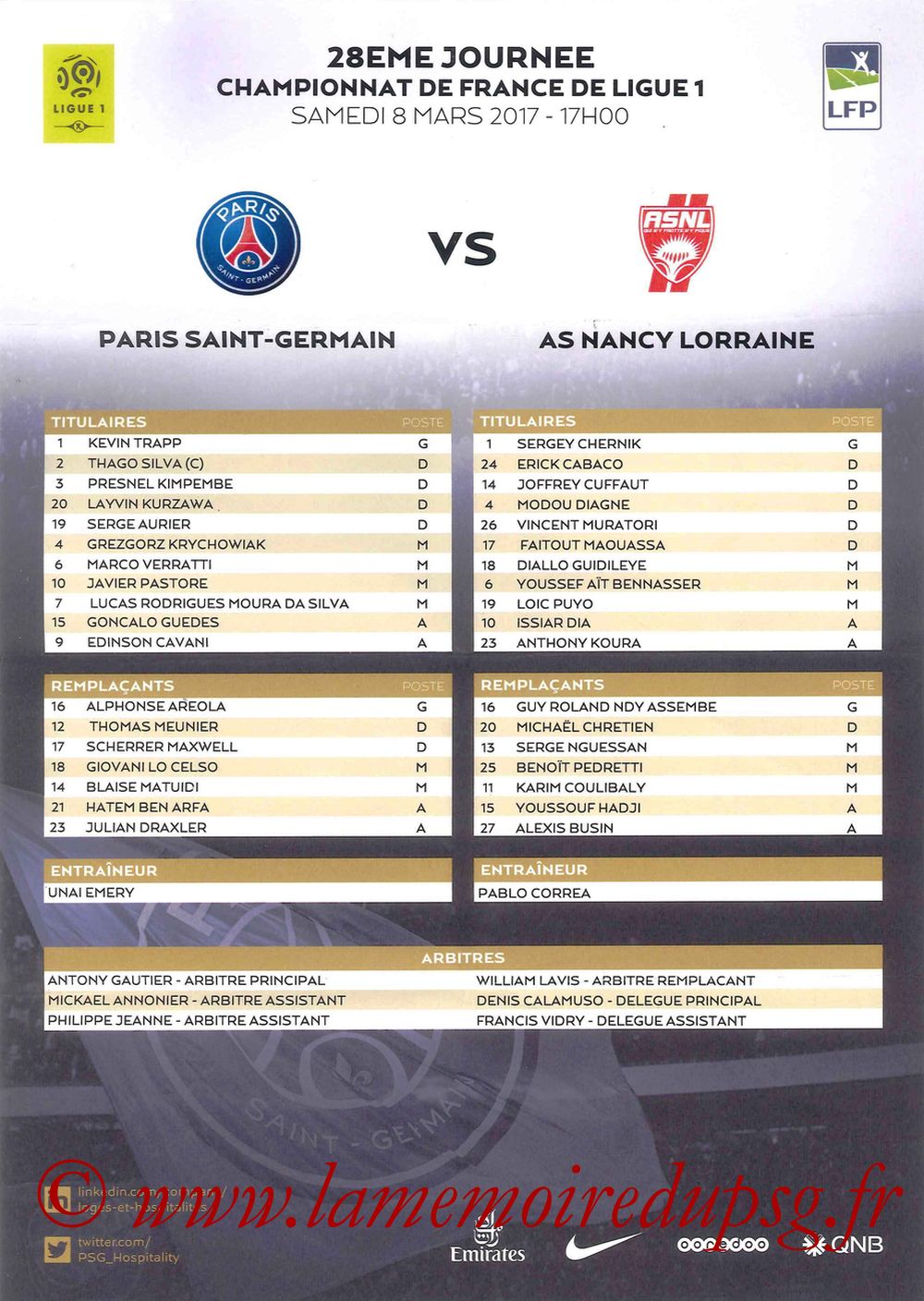 2017-03-04  PSG-Nancy (28ème L1, Feuille de match)