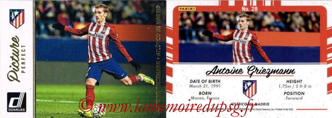 2016 - Panini Donruss Cards - N° PP28 - Antoine GRIEZMANN (Atletico de Madrid) (Picture Perfect)