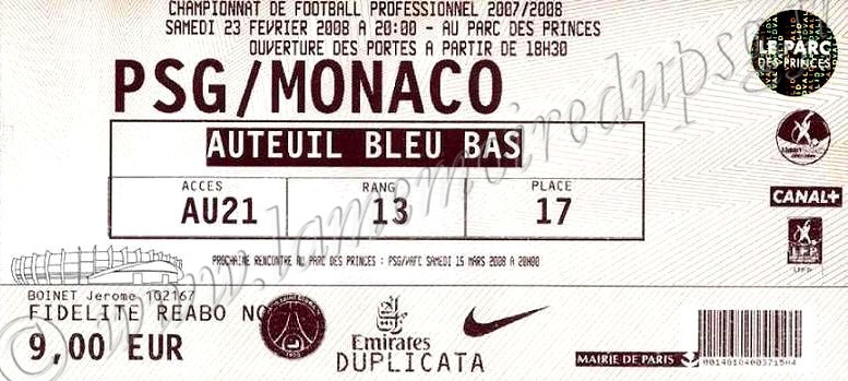 2008-02-23  PSG-Monaco (26ème L1)