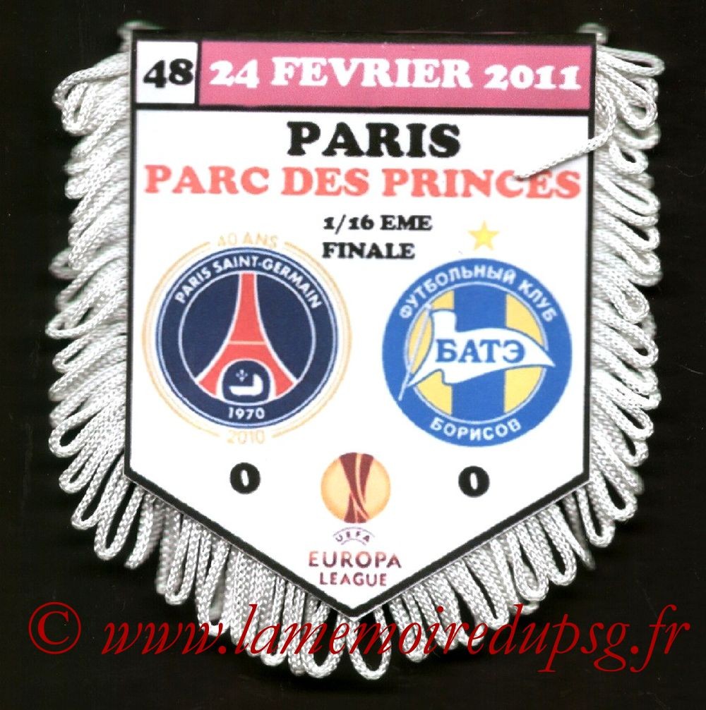 2011-02-24  PSG-Bate Borisov (16ème Finale Retour C3)