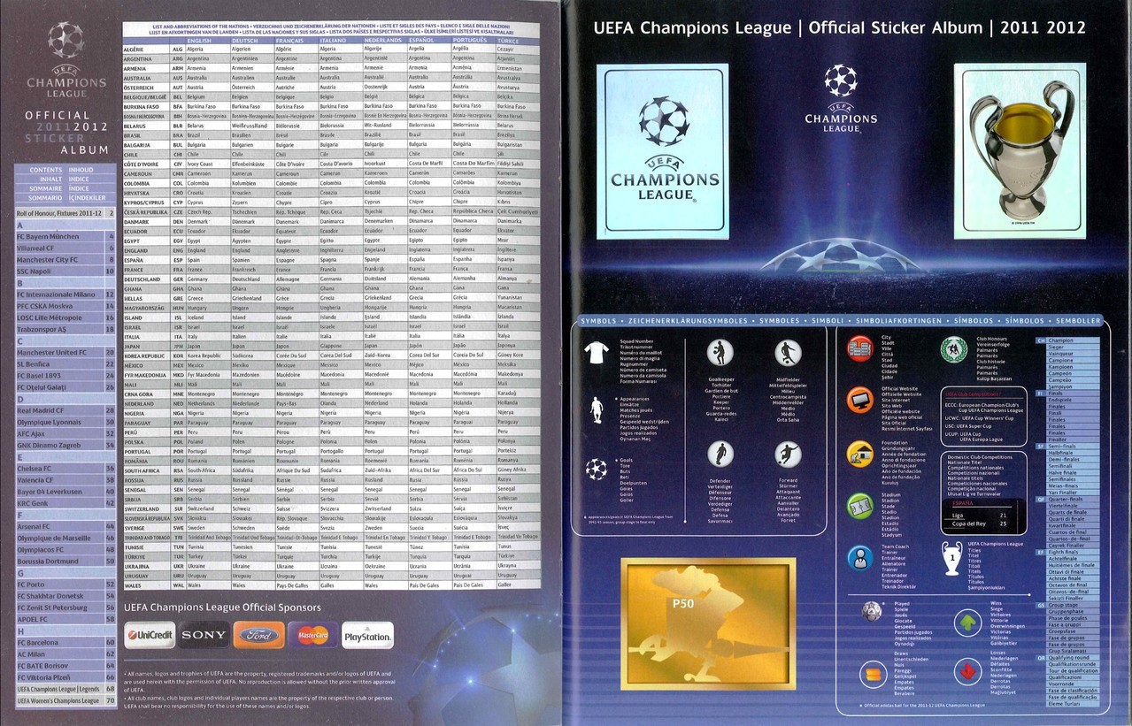 2011-12 - Panini Champions League - Pages 00 et 01