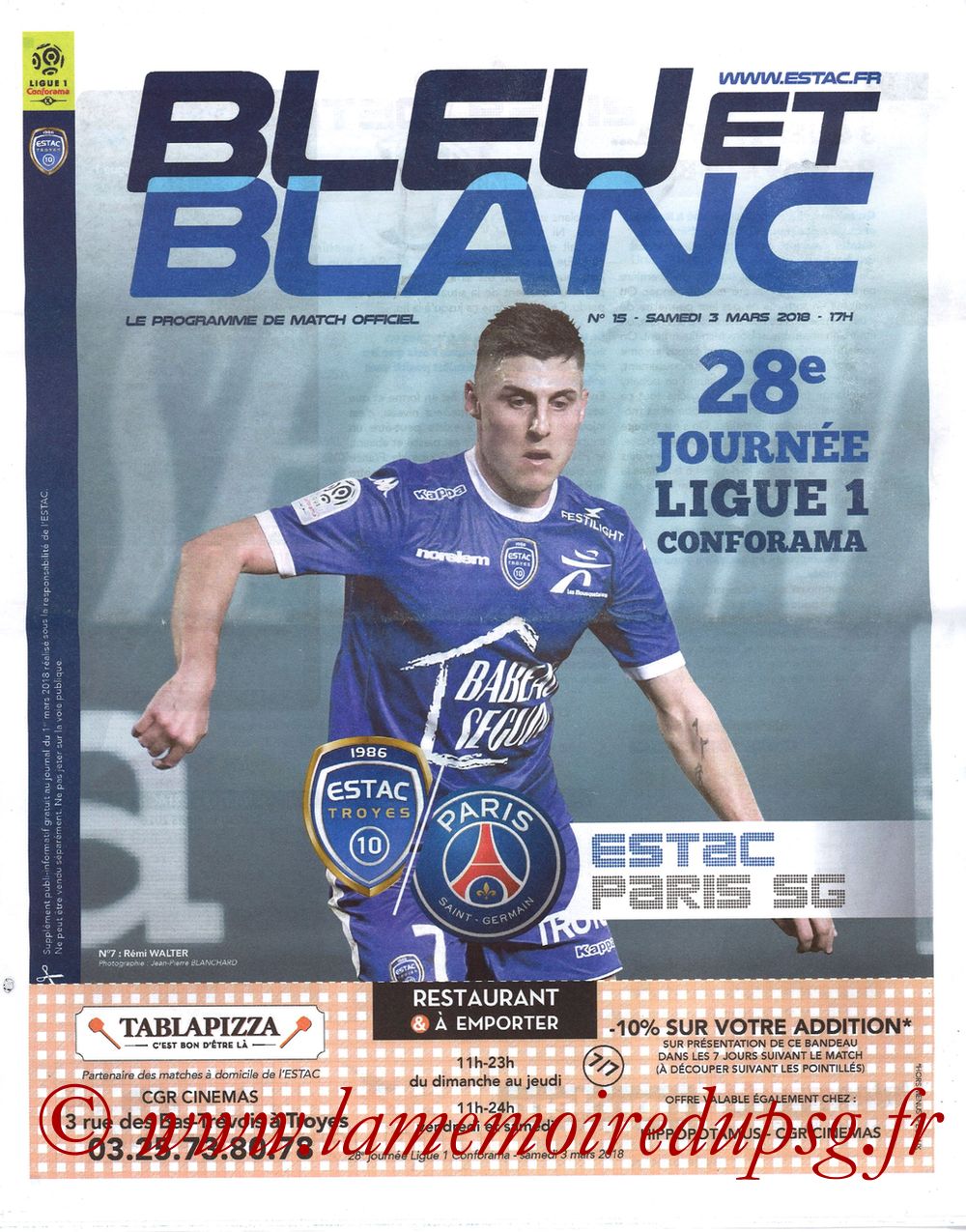 2018-03-03  Troyes-PSG (28ème L1, Bleu et Blanc N°15)