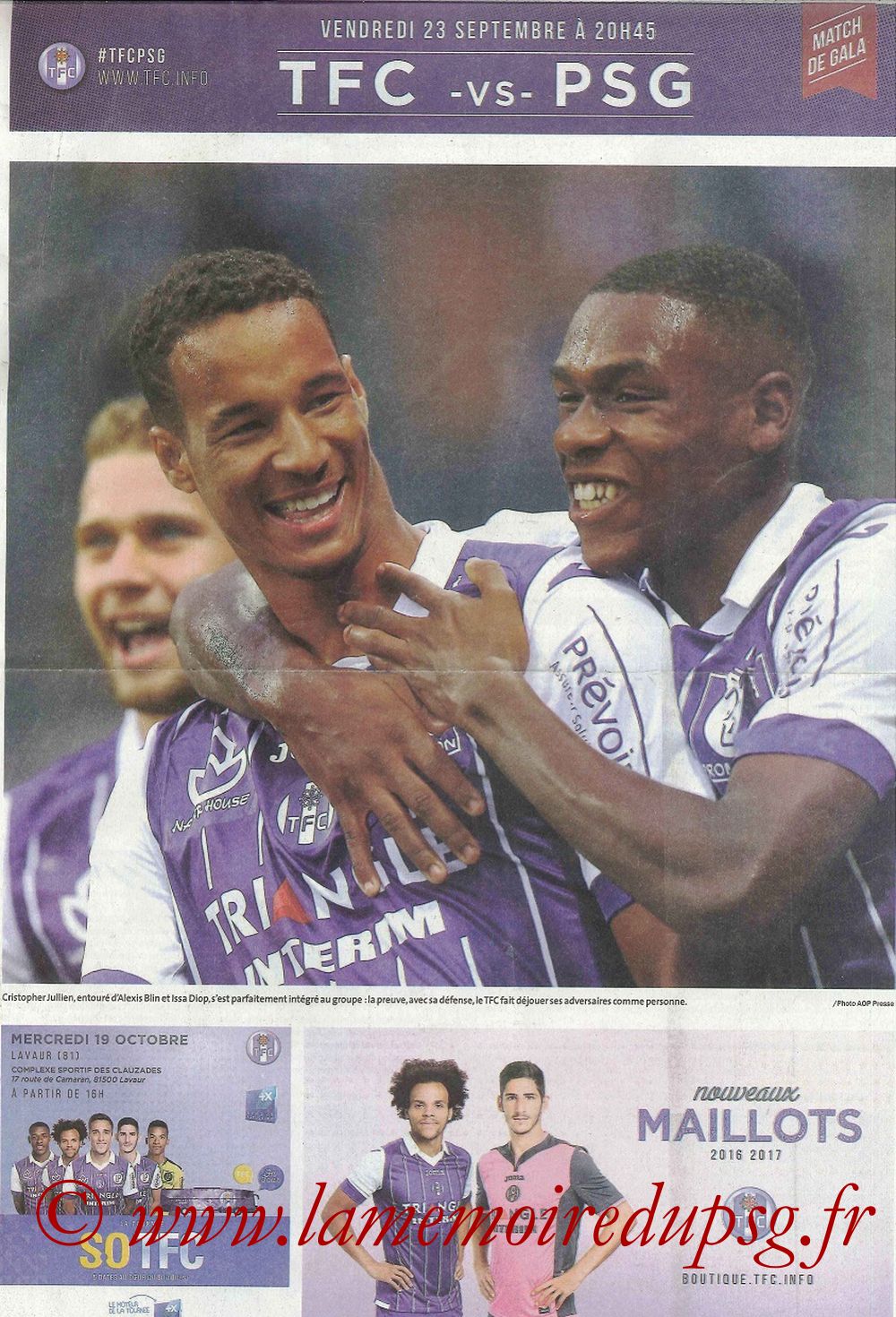 2016-09-23  Toulouse-PSG (7ème L1, Programme officiel)