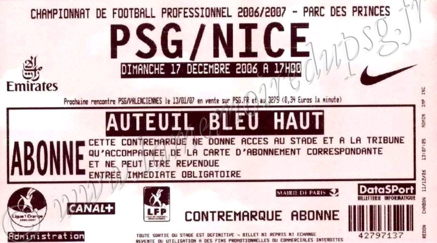 2006-12-17  PSG-Nice (18ème L1)