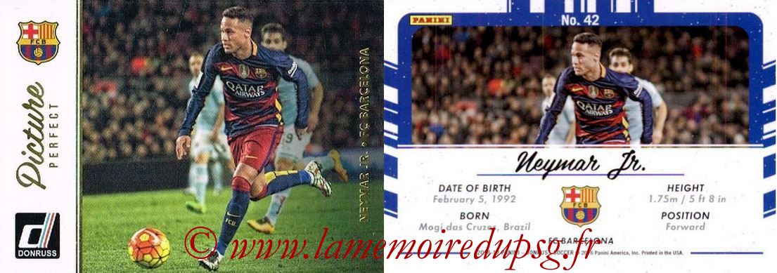 2016 - Panini Donruss Cards - N° PP42 - NEYMAR Jr. (FC Barcelone) (Picture Perfect)