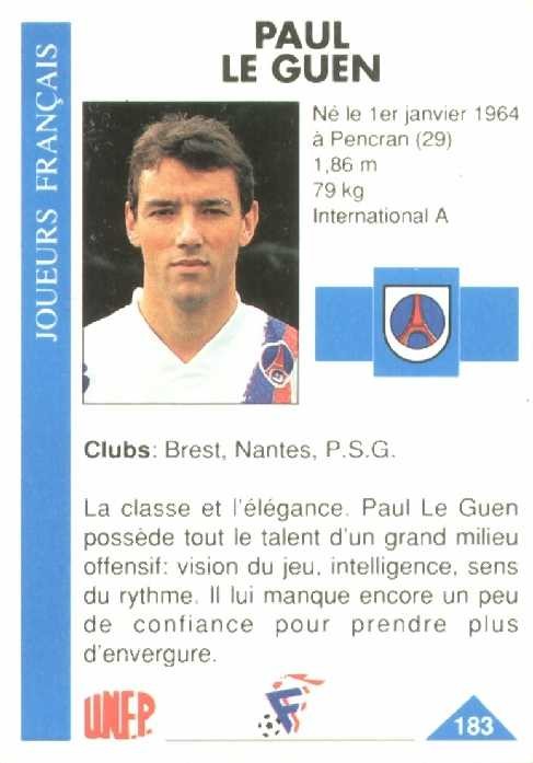 N° 183 - Paul LE GUEN (Verso)