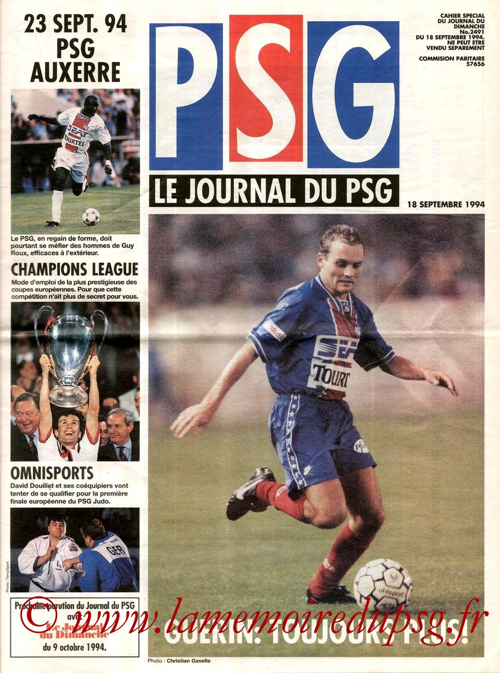 1994-09-23  PSG-Auxerre (10ème D1, Le journal du PSG N°4)