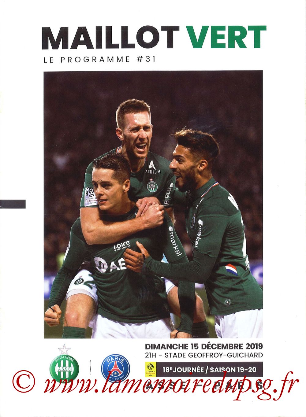 2019-12-15  Saint-Etienne (18ème L1, Maillot Vert N°31)