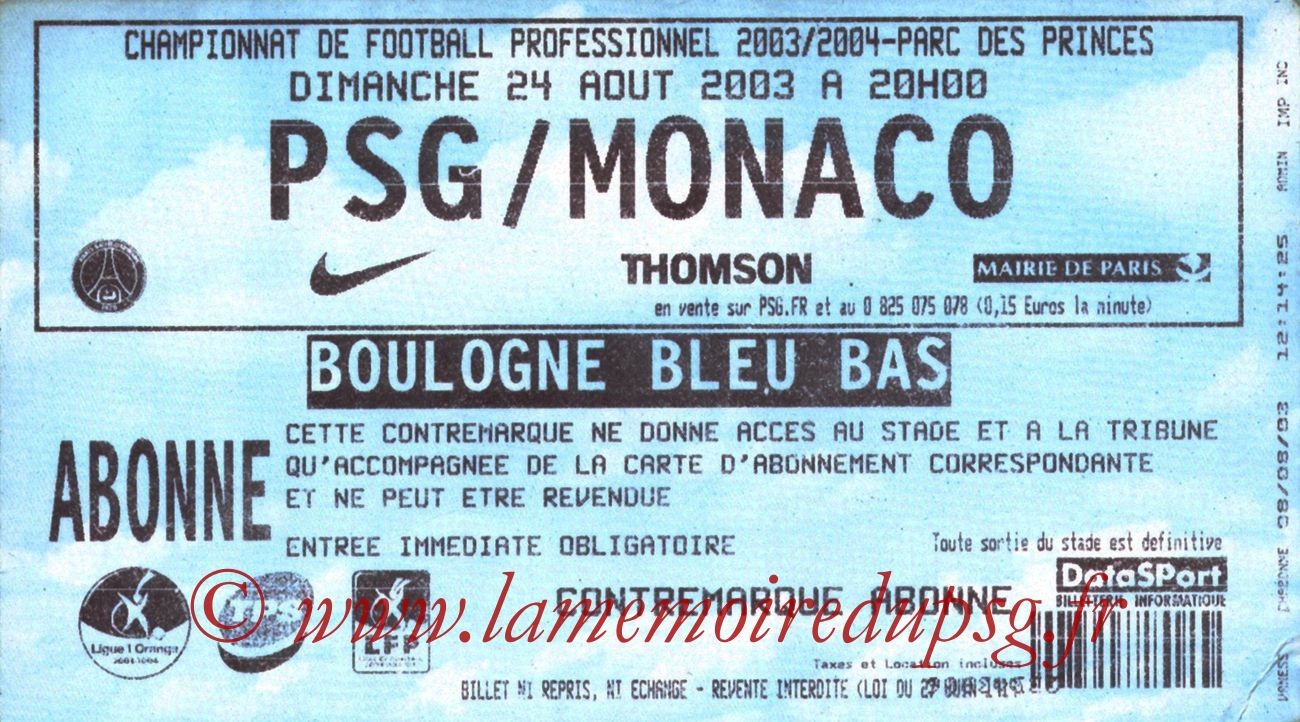 2003-08-24   PSG-Monaco (4ème L1)