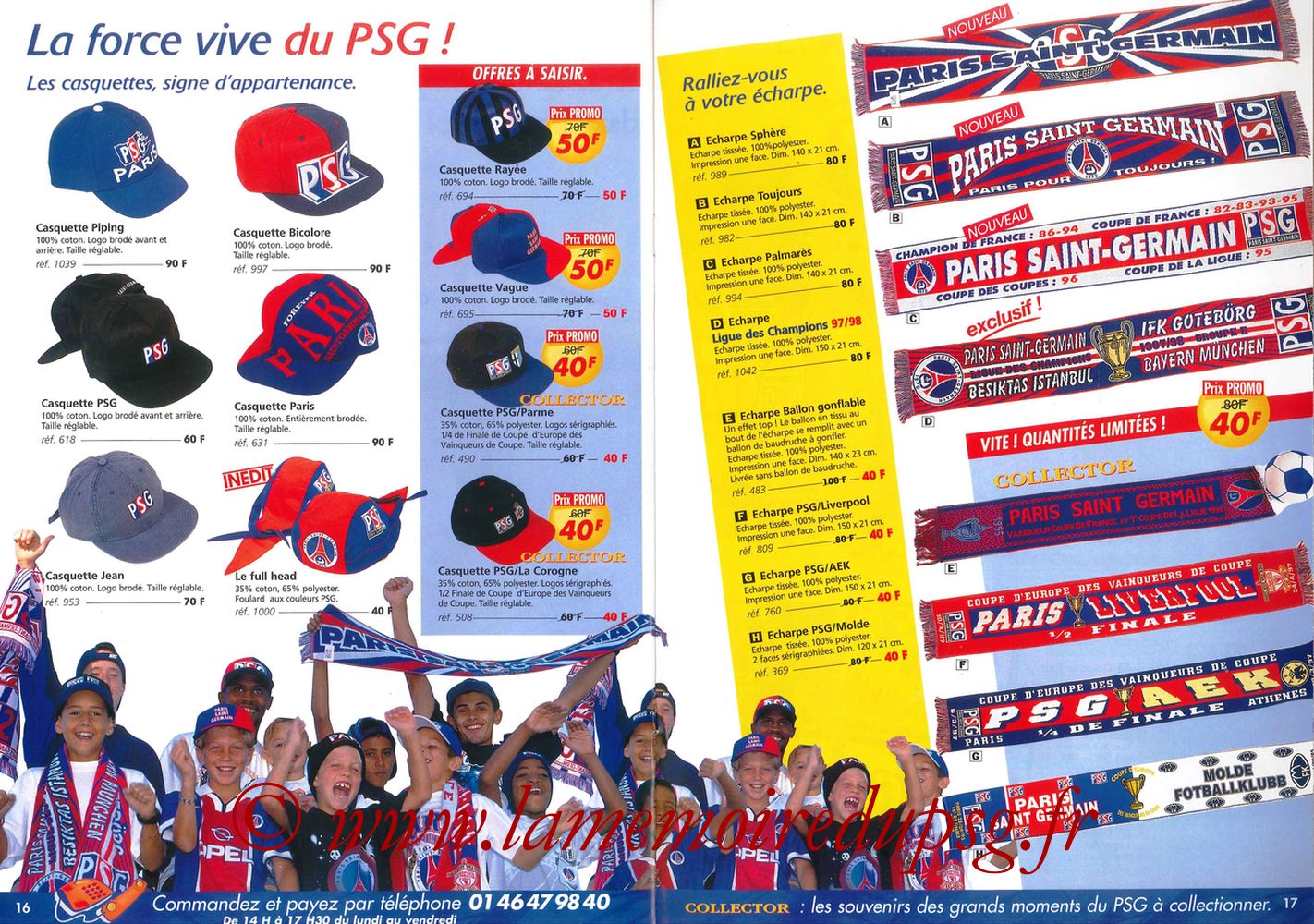 Catalogue PSG - 1997-98 - Pages 16 et 17