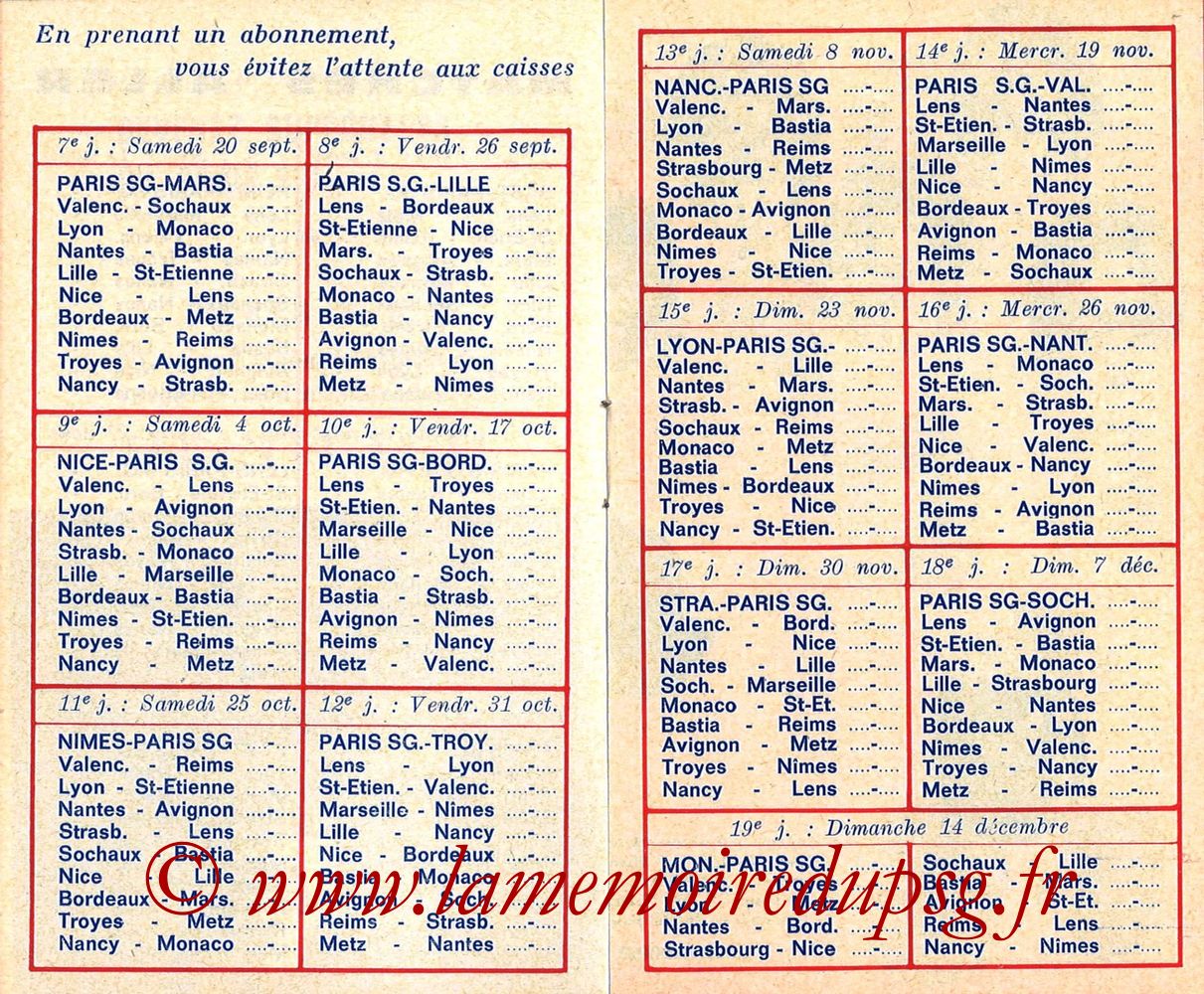 1975-76- Guide de la Saison PSG - Pages 04 et 05