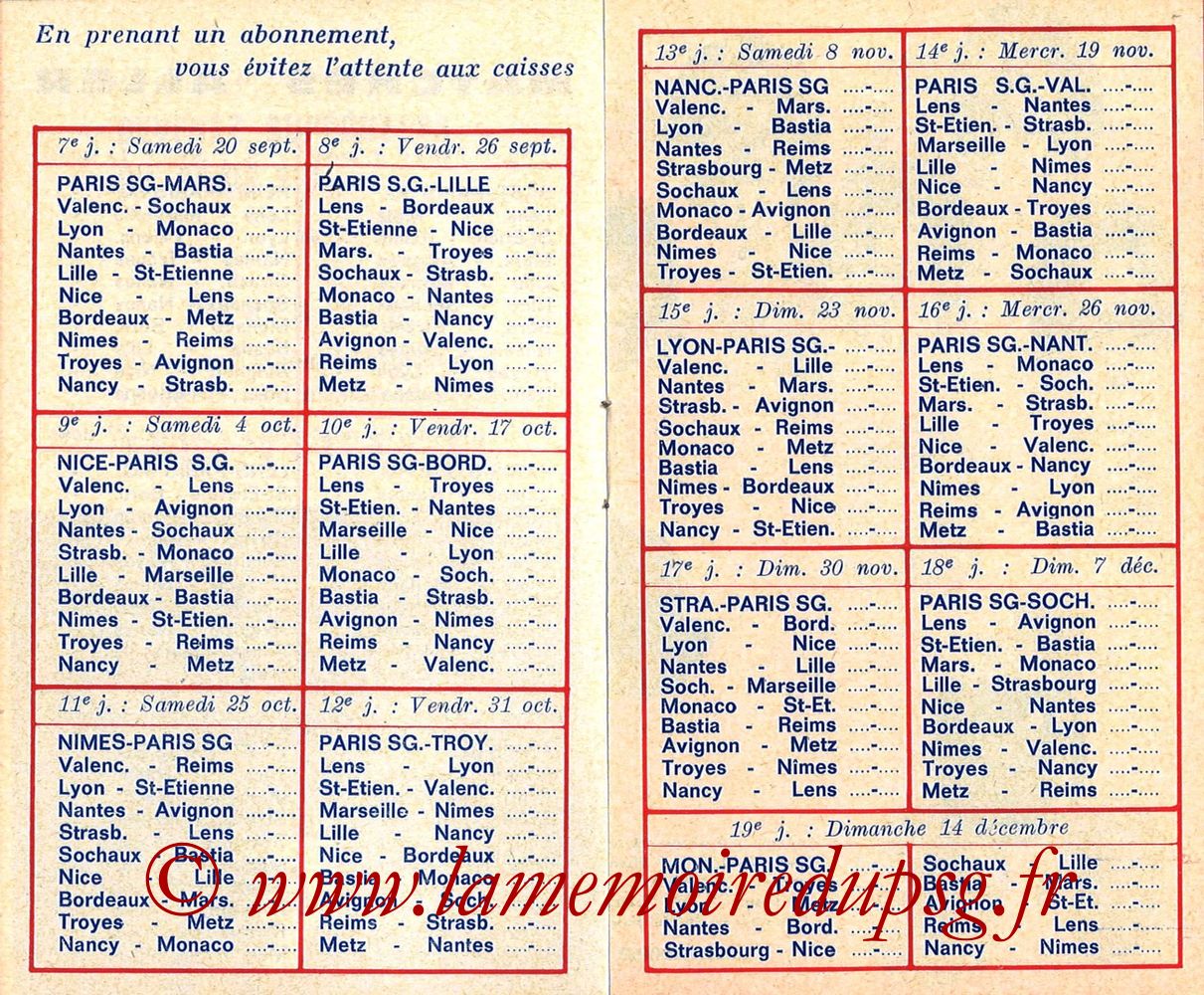 1975-76- Guide de la Saison PSG - Pages 04 et 05