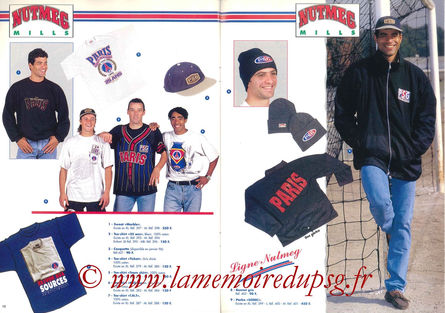 Catalogue PSG - 1995-96 - Pages 10 et 11