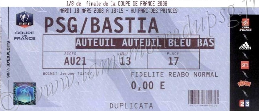2008-03-18  PSG-Bastia (8ème Finale CF)