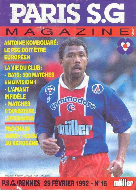 1992-02-29  PSG-Rennes (30ème D1, Paris SG Magazine N°15)