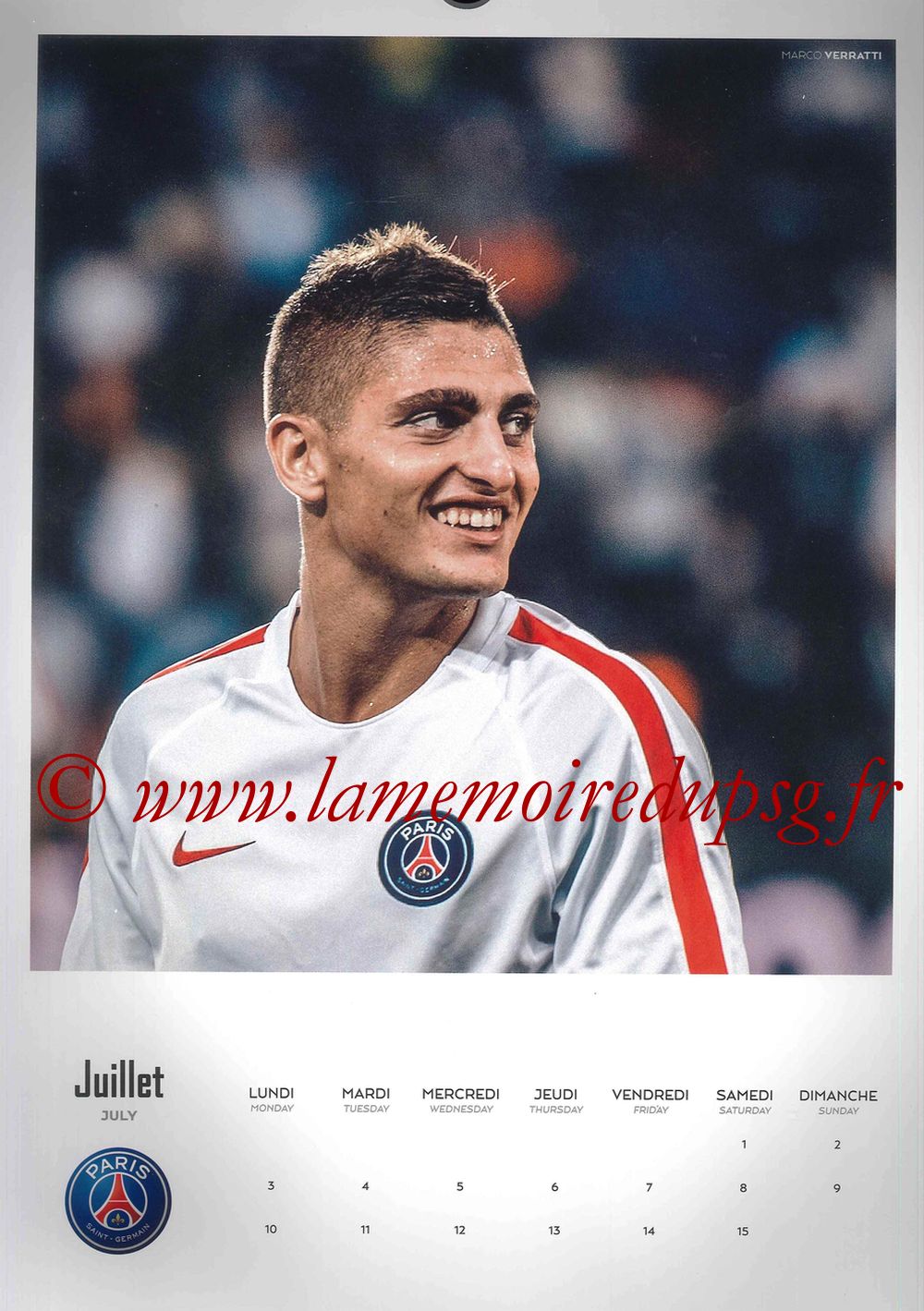 Calendrier PSG 2017 - Page 13 - Marco VERRATTI