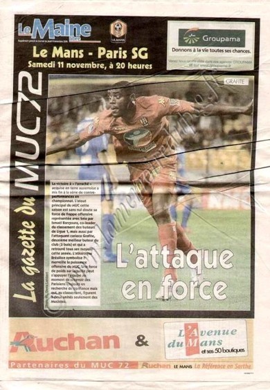 2006-11-11  Le Mans-PSG (13ème L1, La Gazette du MUC72)