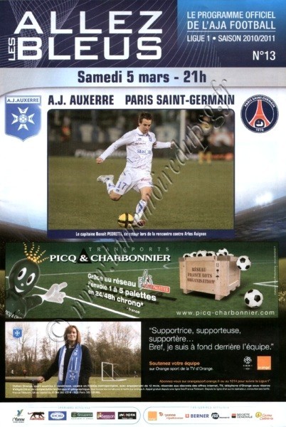 2011-03-05  Auxerre-PSG (26ème L1, Allez les Bleus N°13)