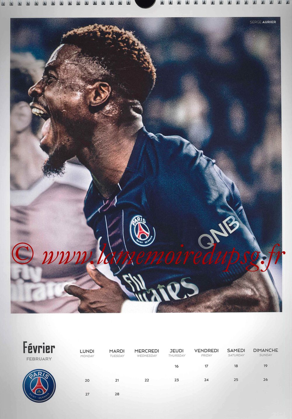 Calendrier PSG 2017 - Page 04 - Serge AURIER