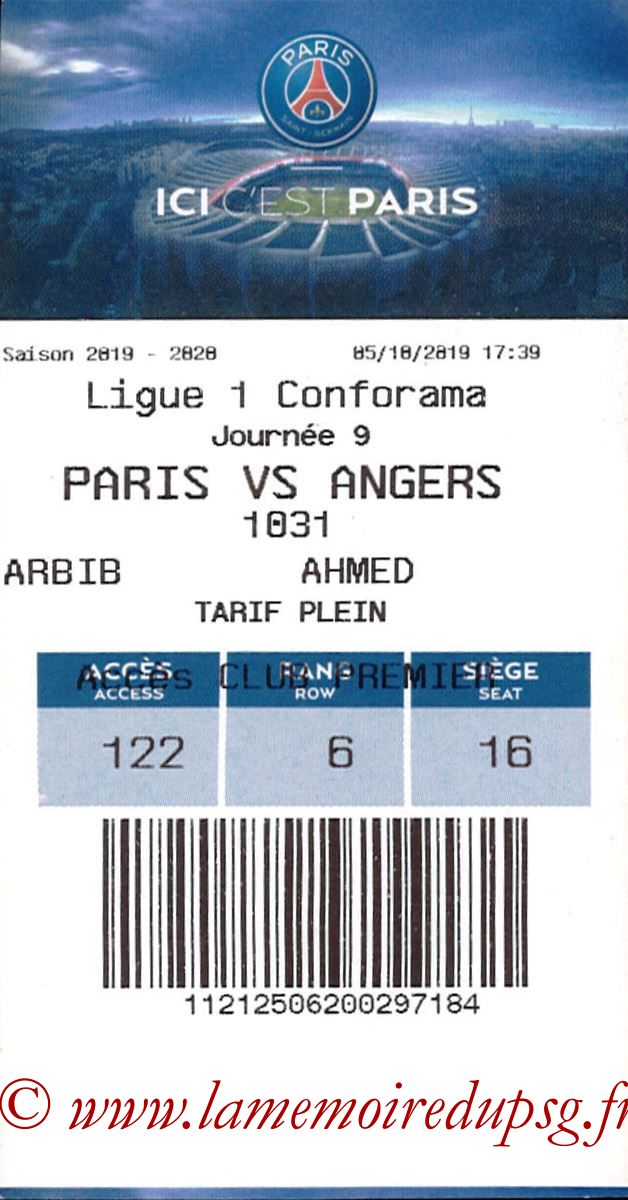 2019-10-05  PSG-Angers (9ème L1, E-ticket)