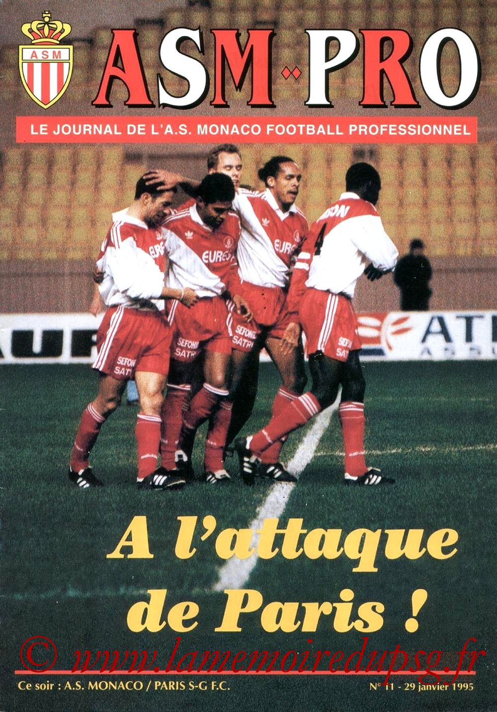 1995-01-29  Monaco-PSG (24ème D1, ASM Pro N°11)