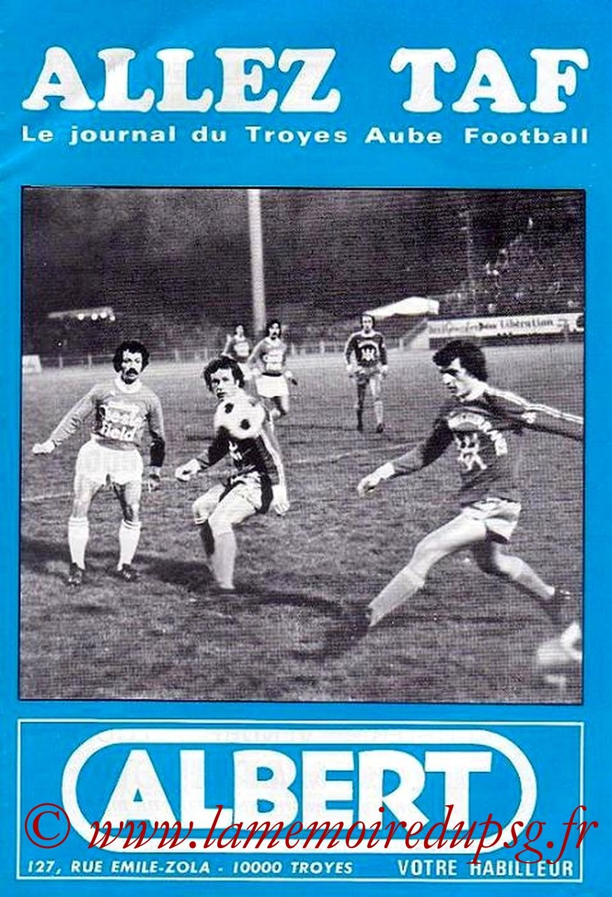 1977-04-28  Troyes-PSG (31ème D1, Allez TAF)