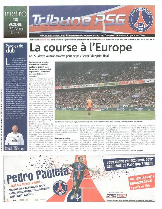 2009-05-16  PSG-Auxerre (36ème L1, Tribune PSG N°17)