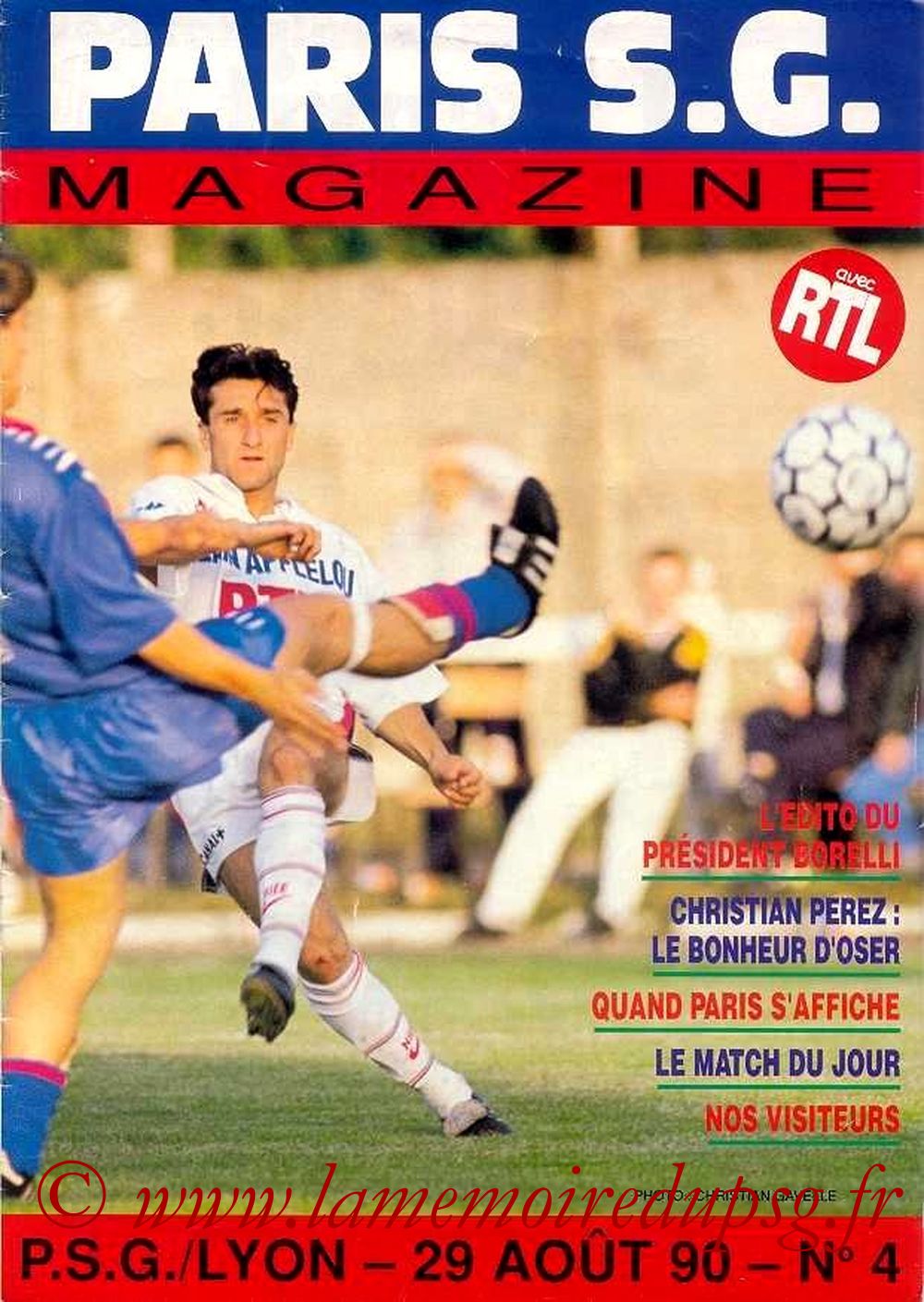 1990-08-29  PSG-Lyon (7ème D1, Paris SG Magazine N°4)