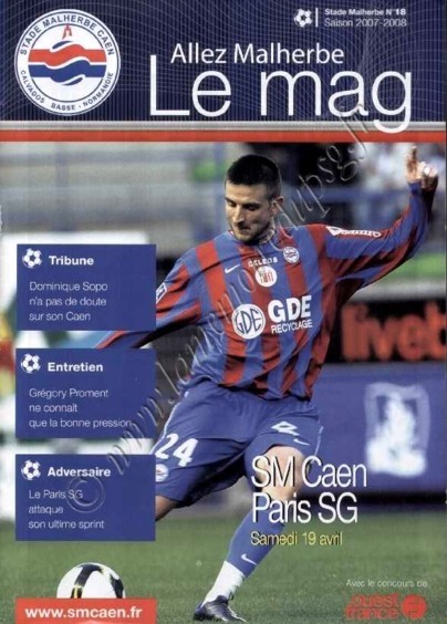 2008-04-19  Caen-PSG (34ème L1, Allez Malherbe N°18)