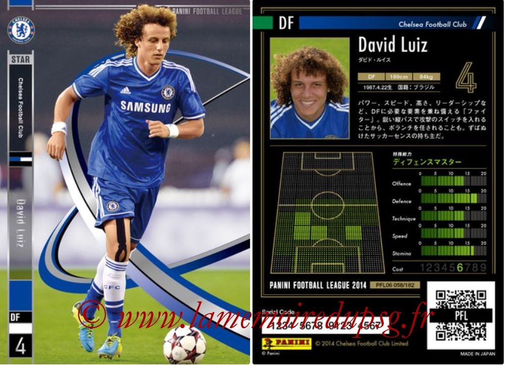 N° 058 - David LUIZ (2013-14, Chelsea > 2014-??, PSG)