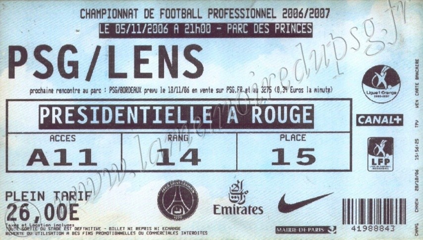 2006-11-05  PSG-Lens (12ème L1, bis)