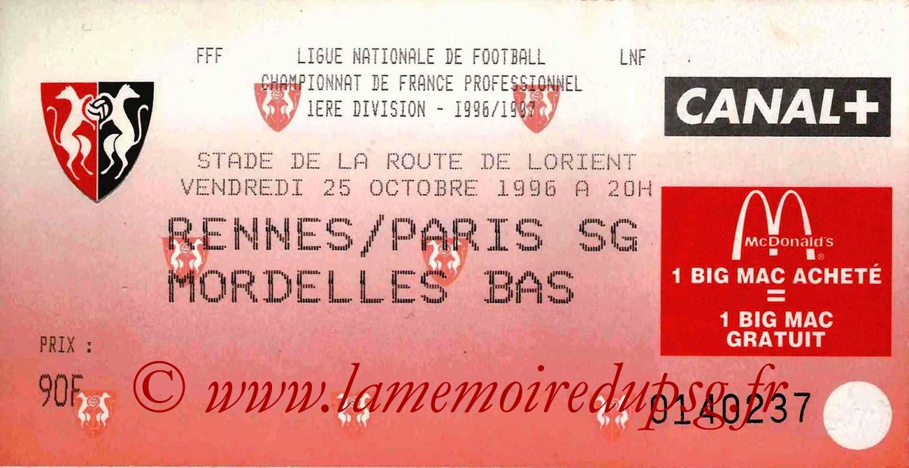 1996-10-25  Rennes-PSG (14ème D1)