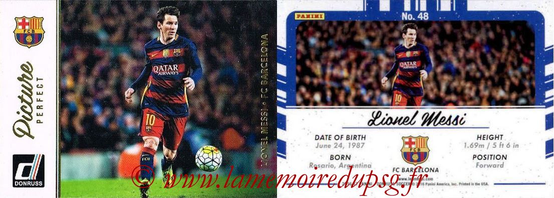 2016 - Panini Donruss Cards - N° PP48 - Lionel MESSI (FC Barcelone) (Picture Perfect)