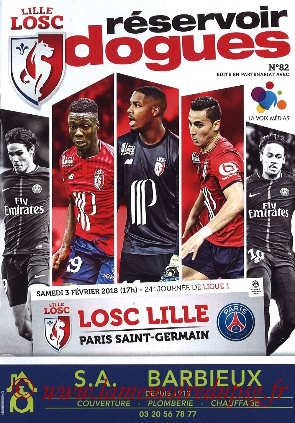 2018-02-03  Lille-PSG (24ème L1, Réservoir Dogues N°82)