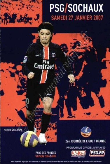 2007-01-27  PSG-Sochaux (22ème L1, Officiel N°97)