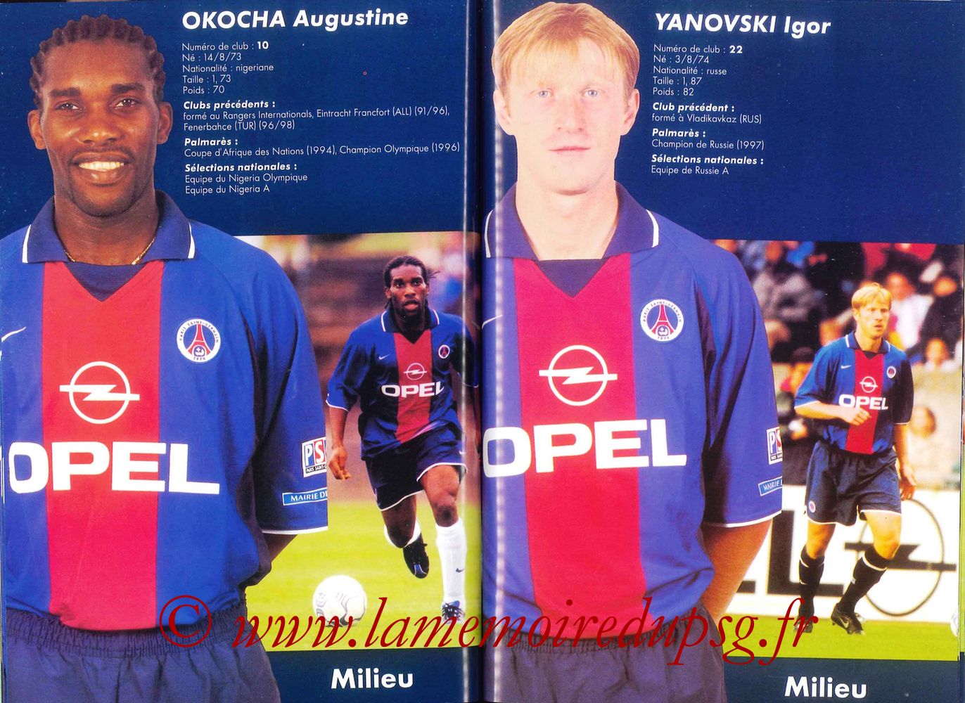 2000-01 - Guide de la Saison PSG - Pages 50 et 51