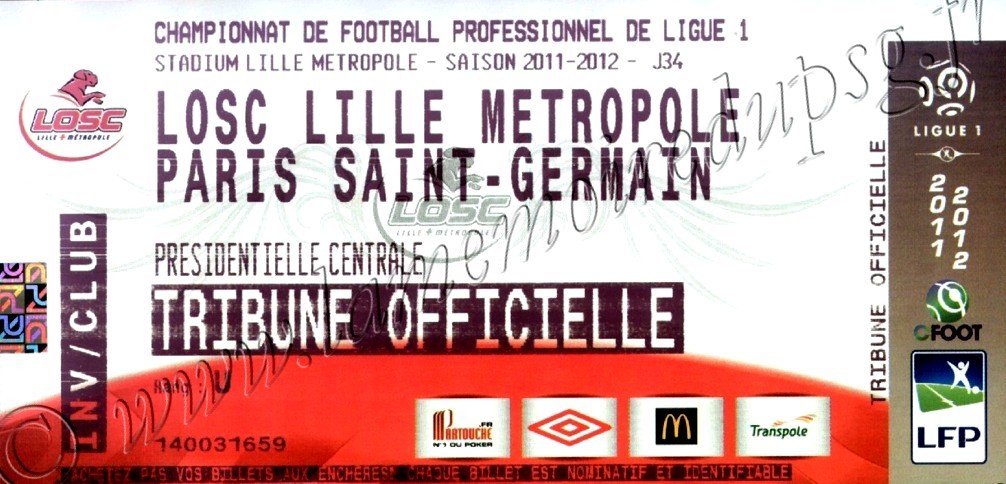 2012-04-29  Lille-PSG (34ème L1)