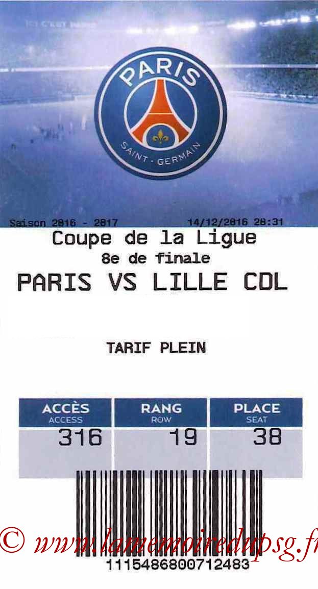 2016-12-14  PSG-Lille (8ème CL, E-ticket)