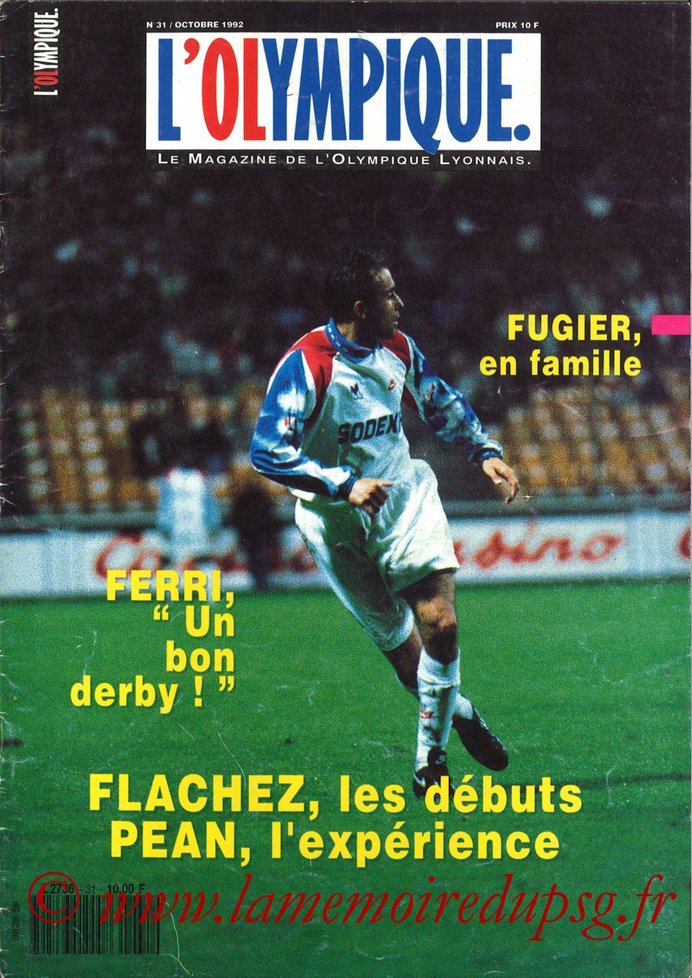 1992-10-11  Lyon-PSG (10ème D1, L'Olympique N°31)