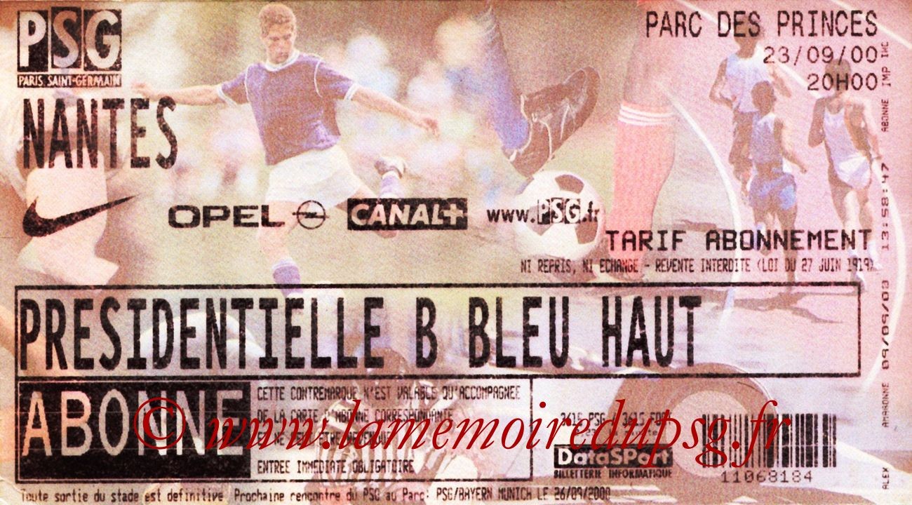 2000-09-23  PSG-Nantes (9ème D1)