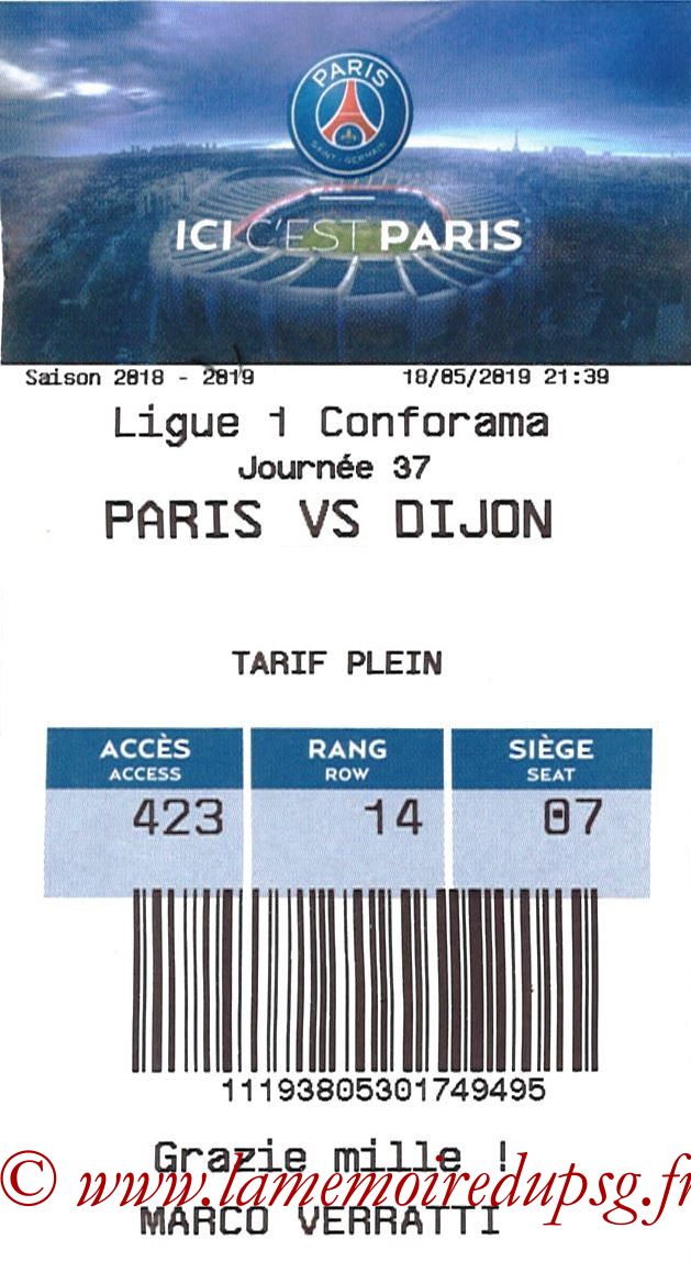 2019-05-18  PSG-Dijon (37ème L1, E-ticket)