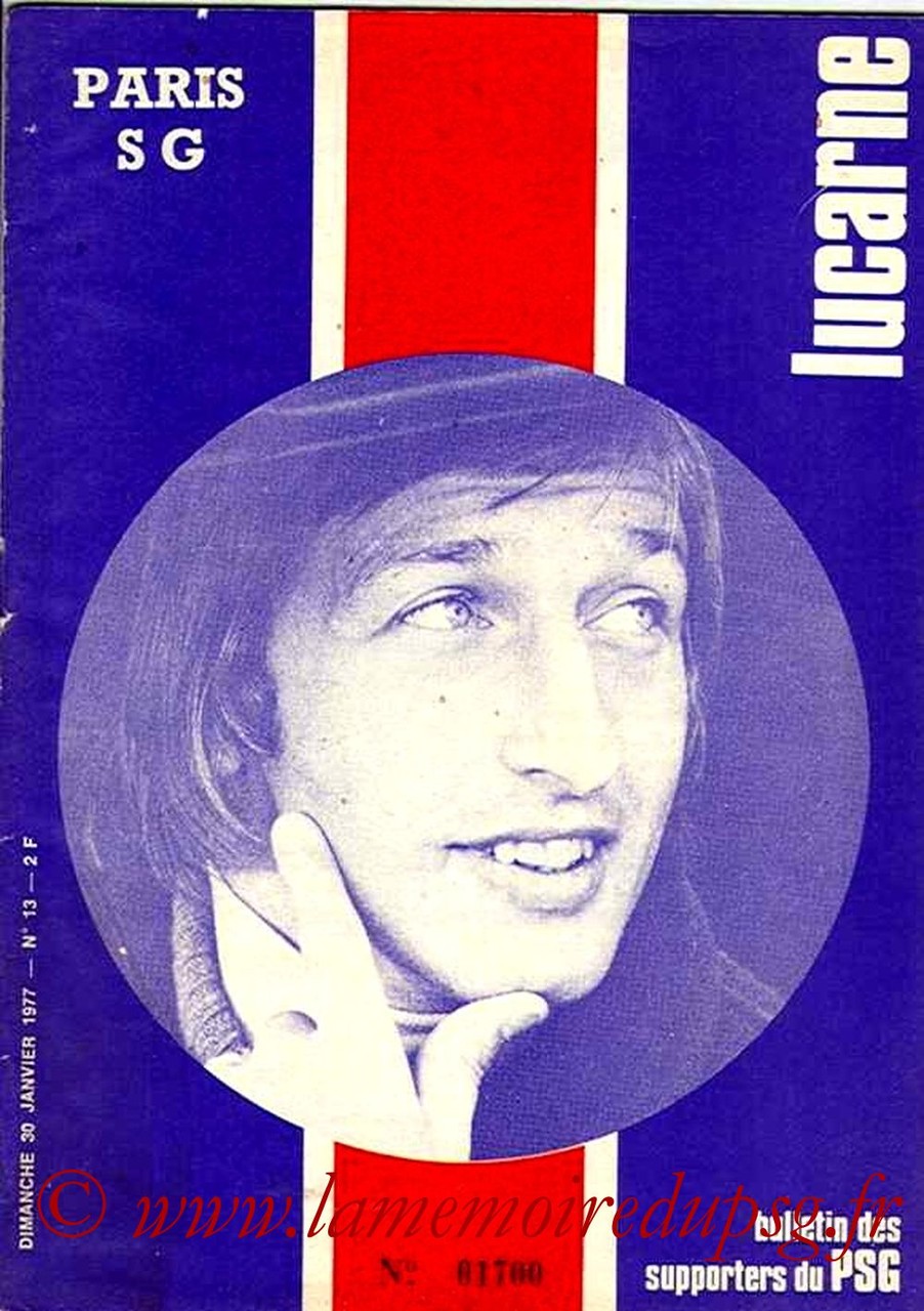 1977-01-30  PSG-Nimes (23ème D1, Lucarne N°13)