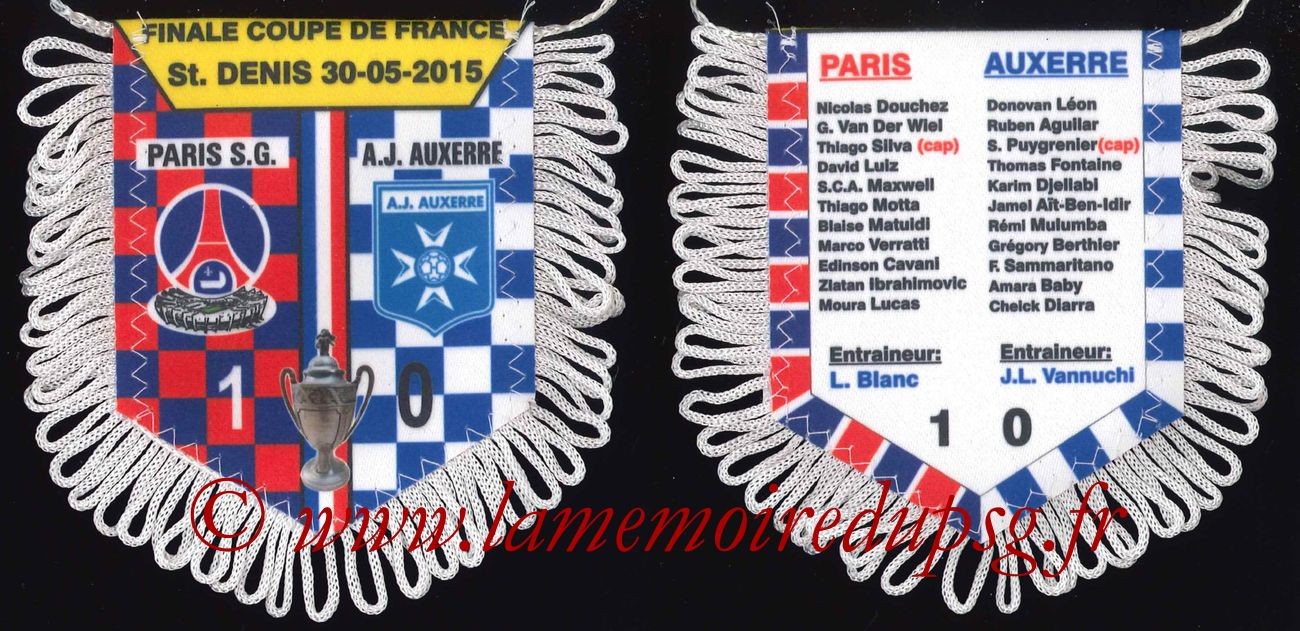Fanion  PSG-Auxerre  2014-15