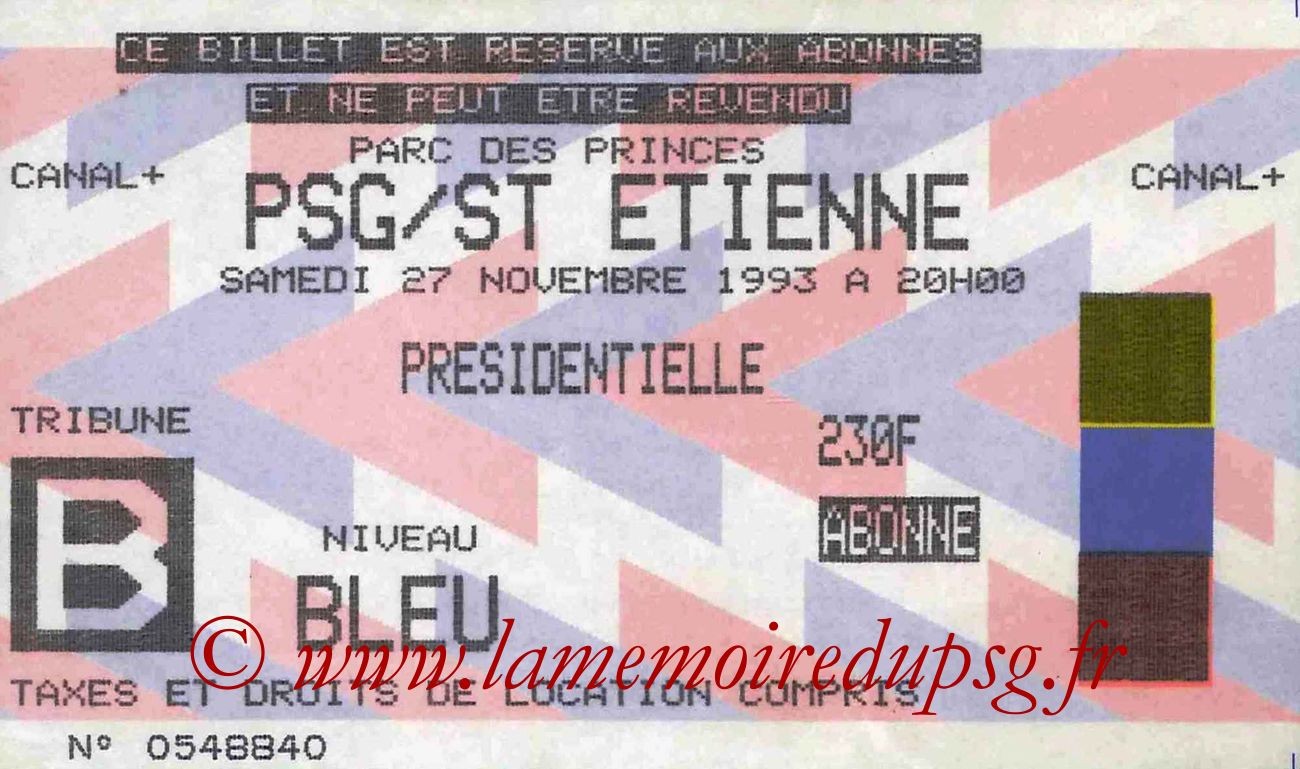 1993-11-27  PSG-Saint Etienne (19ème D1)