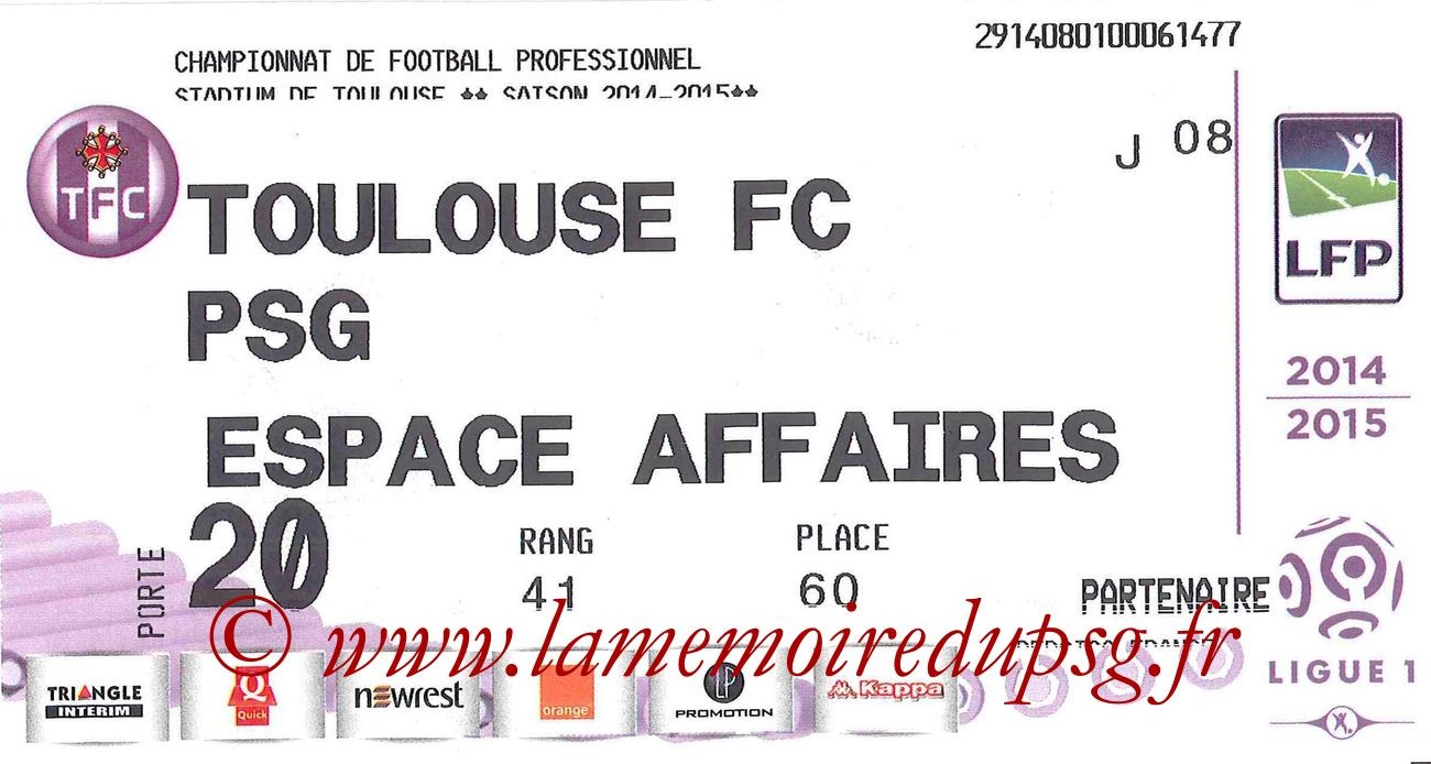 2014-09-27  Toulouse-PSG (8ème L1)