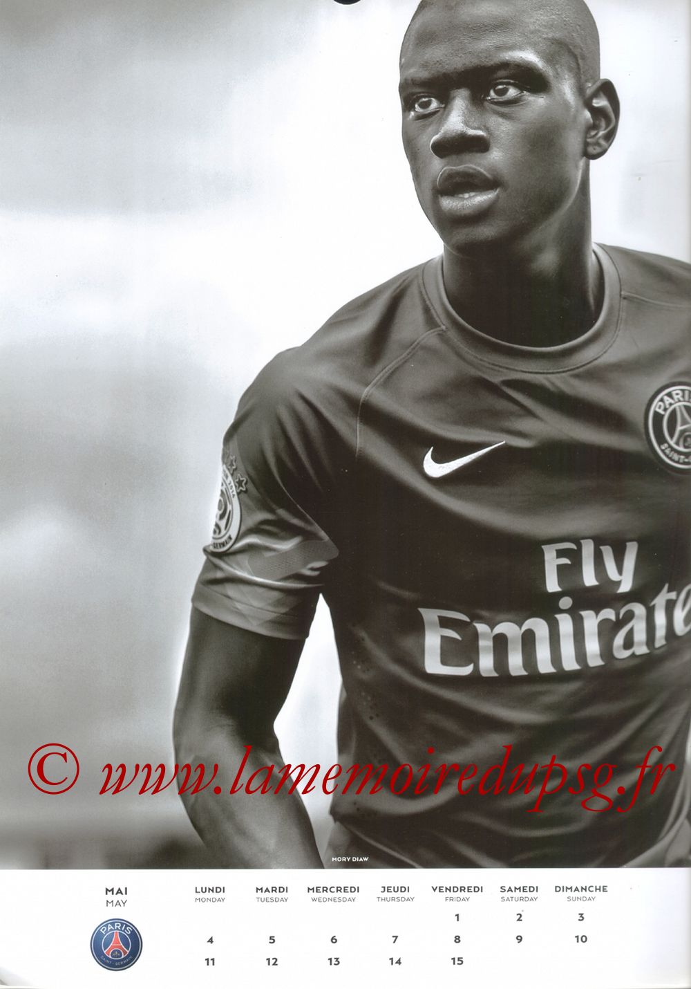 Calendrier PSG 2015 - Page 09 - Mory DIAW