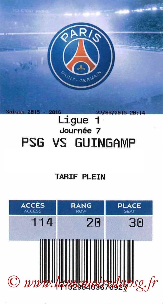 2015-09-22  PSG-Guingamp (7ème L1, E-ticket)