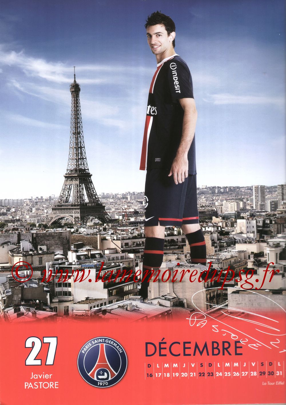 Calendrier PSG 2012 - Page 24 - Javier PASTORE